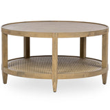 Devin Round Coffee Table, Khaki Mist-Furniture - Accent Tables-High Fashion Home