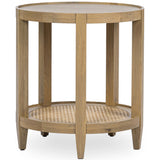 Devin Round End Table, Khaki Mist