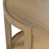 Devin Round End Table, Khaki Mist