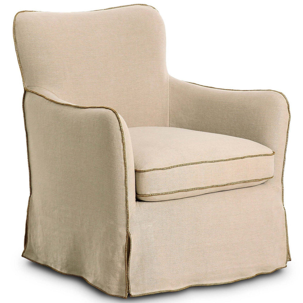 Devon Slipcover Swivel Chair by Four Hands