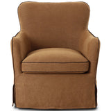 Devon Slipcover Swivel Chair, Broadway Gilt by Four Hands