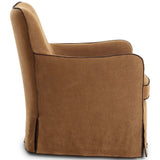 Devon Slipcover Swivel Chair, Broadway Gilt by Four Hands