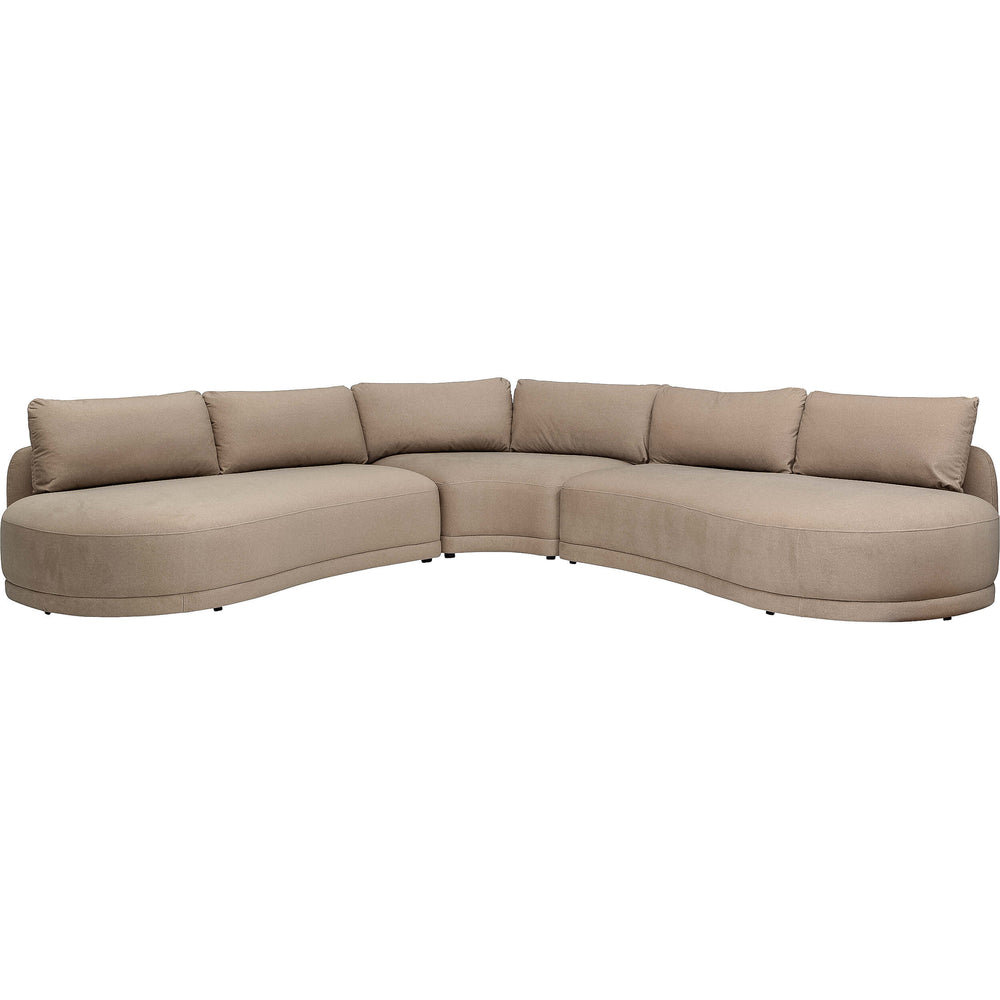 Mason 3 Piece Sectional, Vesper Sand-Furniture - Sofas-High Fashion Home