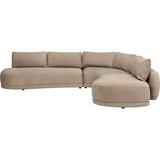 Mason 3 Piece Sectional, Vesper Sand-Furniture - Sofas-High Fashion Home