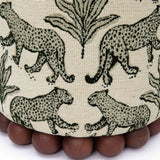Dex Leopard Ottoman, Taupe