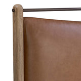 Dina Leather Bed, Sonoma Chestnut by Four Hands-Furniture - Bedroom-High Fashion Home