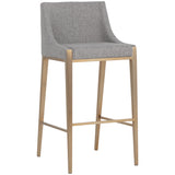 Dionne Barstool, Monument Pebble-Furniture - Dining-High Fashion Home
