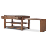 Divina Kitchen Island, Warm Grey Marble by Four Hands-Furniture - Dining-High Fashion Home