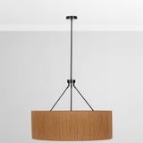 Dobson Round Pendant, Natural/Black-Lighting-High Fashion Home