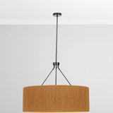 Dobson Round Pendant, Natural/Black-Lighting-High Fashion Home