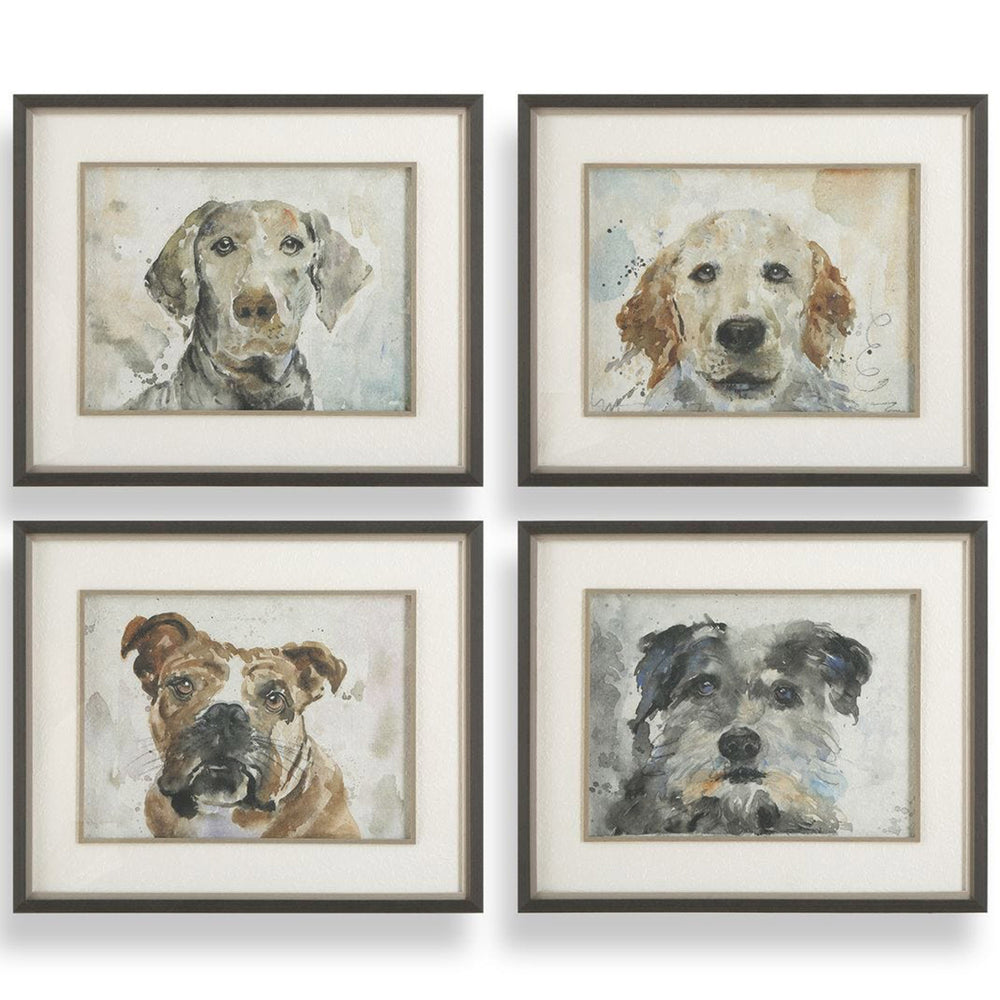 Dog Days Framed, Set of 4-Accessories Artwork-High Fashion Home