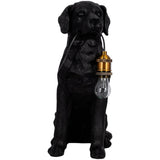 Dog Holding Lightbulb Table Lamp, Black-Lighting-High Fashion Home
