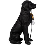 Dog Holding Lightbulb Table Lamp, Black-Lighting-High Fashion Home