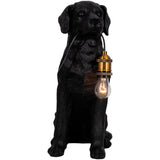 Dog Holding Lightbulb Table Lamp, Black-Lighting-High Fashion Home