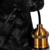 Dog Holding Lightbulb Table Lamp, Black-Lighting-High Fashion Home