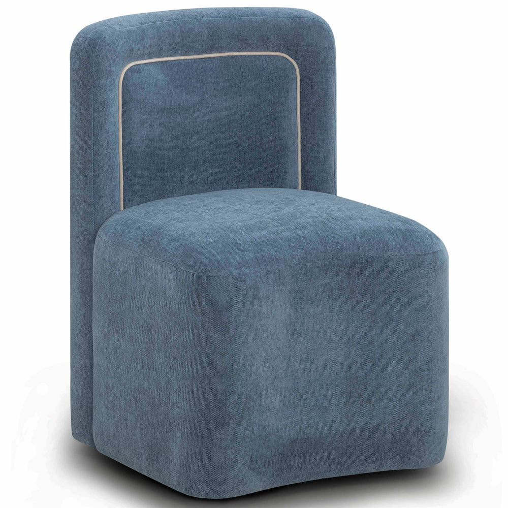 Dolce Rolling Desk Chair, Blue