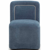 Dolce Rolling Desk Chair, Blue