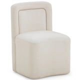Dolce Rolling Desk Chair, Cream