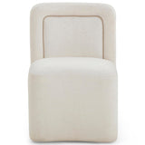 Dolce Rolling Desk Chair, Cream
