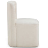 Dolce Rolling Desk Chair, Cream