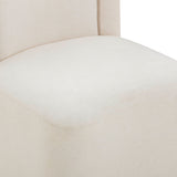 Dolce Rolling Desk Chair, Cream