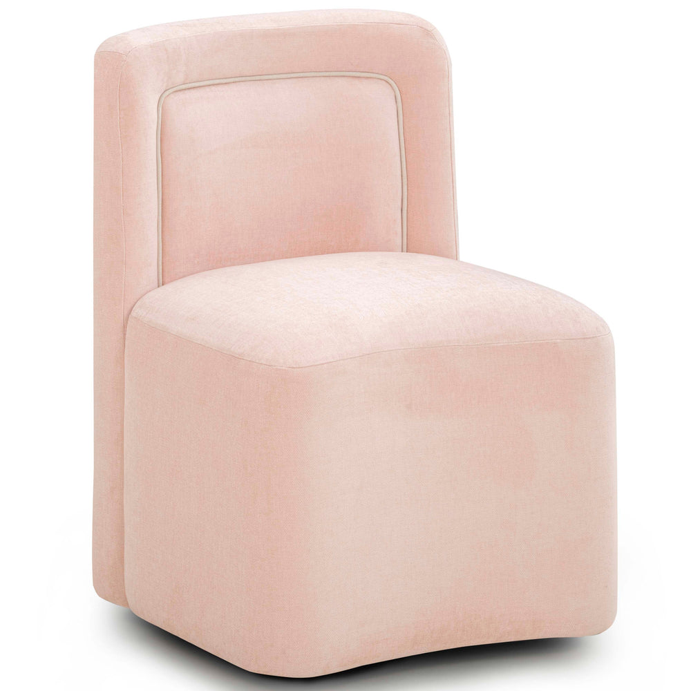 Dolce Rolling Desk Chair, Pink