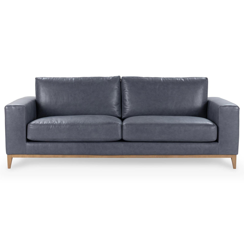 Donovan Leather Sofa, Mystic Blue-Furniture - Sofas-High Fashion Home