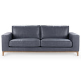 Donovan Leather Sofa, Mystic Blue-Furniture - Sofas-High Fashion Home
