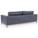 Donovan Leather Sofa, Mystic Blue-Furniture - Sofas-High Fashion Home