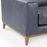 Donovan Leather Sofa, Mystic Blue-Furniture - Sofas-High Fashion Home