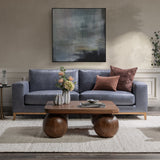 Donovan Leather Sofa, Mystic Blue-Furniture - Sofas-High Fashion Home