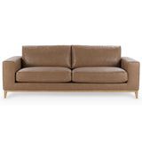 Donovan Leather Sofa, Tan-Furniture - Sofas-High Fashion Home