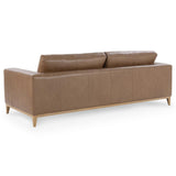 Donovan Leather Sofa, Tan-Furniture - Sofas-High Fashion Home