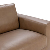 Donovan Leather Sofa, Tan-Furniture - Sofas-High Fashion Home