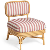 Dorine Striped Accent Chair, Cherry-Furniture - Chairs-High Fashion Home