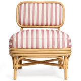Dorine Striped Accent Chair, Cherry-Furniture - Chairs-High Fashion Home