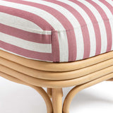 Dorine Striped Accent Chair, Cherry-Furniture - Chairs-High Fashion Home