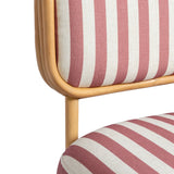 Dorine Striped Accent Chair, Cherry-Furniture - Chairs-High Fashion Home