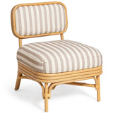 Dorine Striped Accent Chair, Khaki-Furniture - Chairs-High Fashion Home