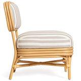 Dorine Striped Accent Chair, Khaki-Furniture - Chairs-High Fashion Home