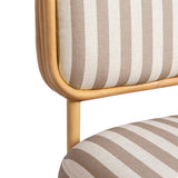 Dorine Striped Accent Chair, Khaki-Furniture - Chairs-High Fashion Home