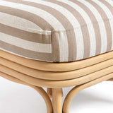 Dorine Striped Accent Chair, Khaki-Furniture - Chairs-High Fashion Home