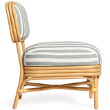 Dorine Striped Accent Chair, Mint Green-Furniture - Chairs-High Fashion Home