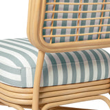 Dorine Striped Accent Chair, Mint Green-Furniture - Chairs-High Fashion Home