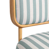 Dorine Striped Accent Chair, Mint Green-Furniture - Chairs-High Fashion Home