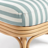 Dorine Striped Accent Chair, Mint Green-Furniture - Chairs-High Fashion Home