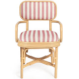 Dorine Striped Dining Armchair, Cherry-Furniture - Dining-High Fashion Home