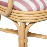 Dorine Striped Dining Armchair, Cherry-Furniture - Dining-High Fashion Home