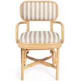 Dorine Striped Dining Armchair, Khaki-Furniture - Dining-High Fashion Home