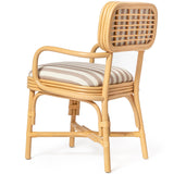 Dorine Striped Dining Armchair, Khaki-Furniture - Dining-High Fashion Home